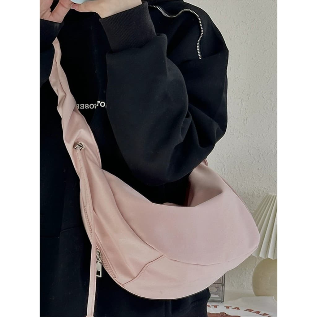 Bolsa de lona de Nylon de grande capacidade, Design de nicho feminino, estilo ins, bolsa de bolinho Casual, bolsa mensag