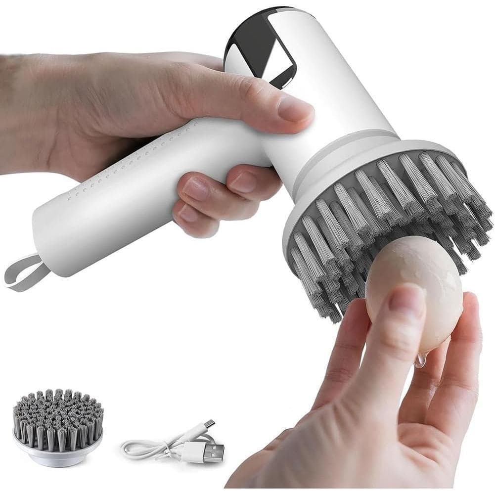 Lavadora de Ovos com Escova Elétrica - Limpador de Ovos e Ferramenta para Esfregar Vegetais com Indicador de Nível de Ba
