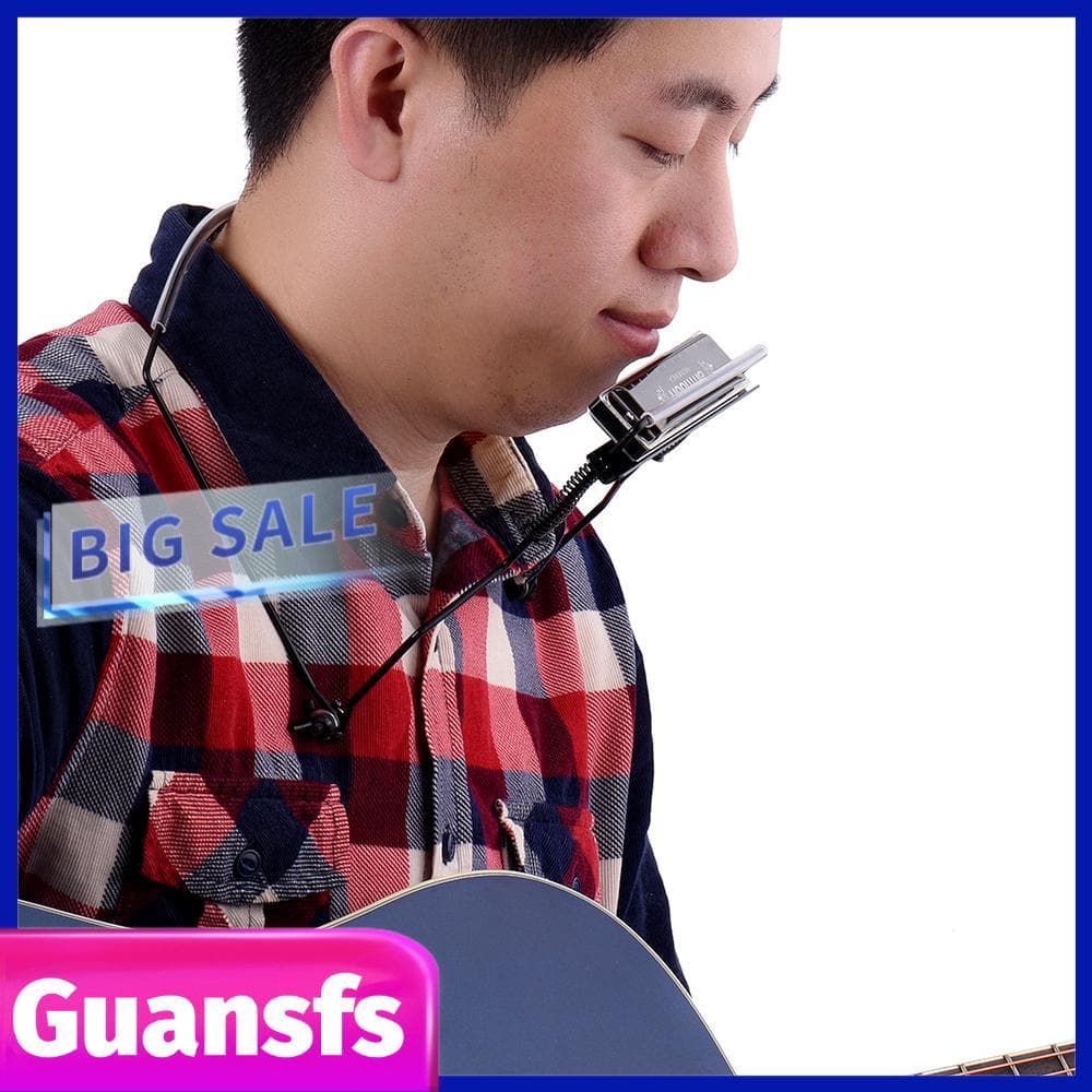 guansfs.br Suporte de órgão de boca para gaita de metal, suporte de pescoço para gaitas de 10 buracos, mãos livres