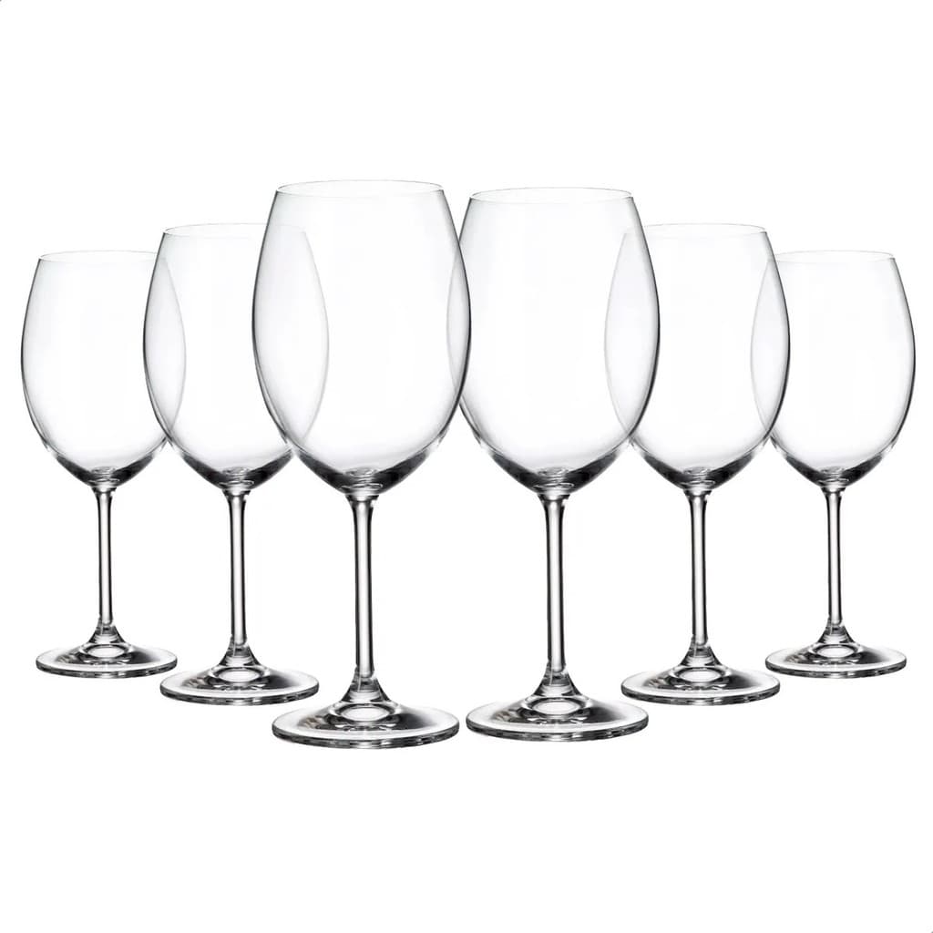 Conjunto 6 Taças de Vinho 480ml Bohemia Royal Cristal Wine