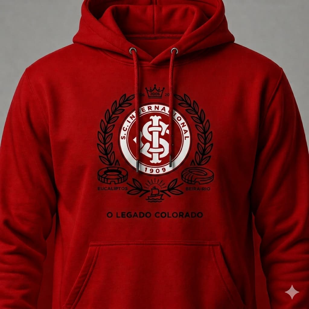 Blusa de Time Gaucho Porto Alegre Moletom Time Brasileiro Confortável Casaco do Colorado  Esportivo Inter Internacional