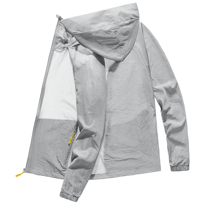 2024 verão novo estilo de seda gelo protetor solar roupas masculinas fino Casual jaqueta capa rosto protetor solar roupa