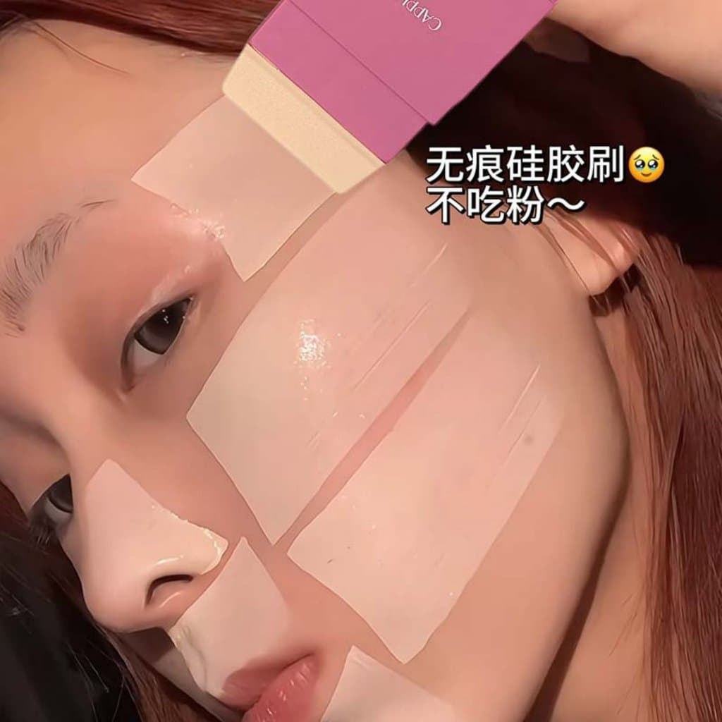 2026 Novo estilo de pincel de base de Silicone conjunto de papel para colorir serviço ajuste maquiagem aplicação sem pó