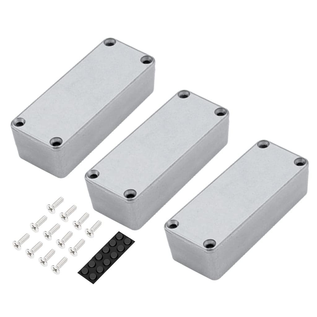 DaierTek 3 peças 1590A Caixa de Pedal de Guitarra de Metal 92x38x31mm, Caixa de Alumínio Fundido para Pedal de Efeito de