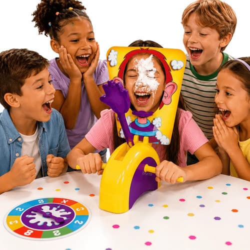 Jogo chantily na cara brinquedo infantil festa aniversario criança brincadeira em familia interativa