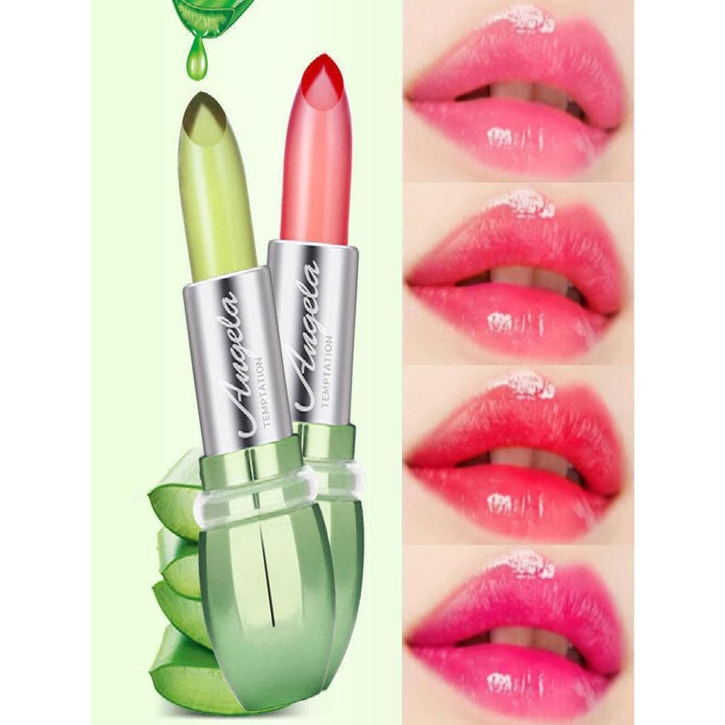 Batom não desbotado copo antiaderente esmalte labial ouro Ellie Aloe Vera temperatura mudança de cor geléia cuidados com
