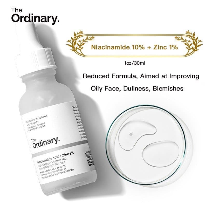 The Ordinary Niacinamida 10% + Zinco 1% Reduz Cravos e Acne 30ml