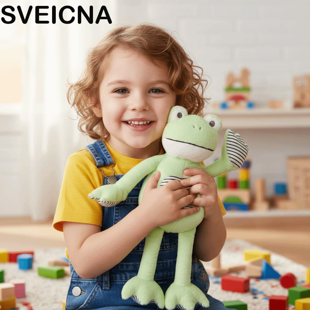 SVEICNA Sapo Bicho De Pelúcia , Crianças Macias Gits Sapos Brinquedos Pernas Longas Verde Macio Boneca