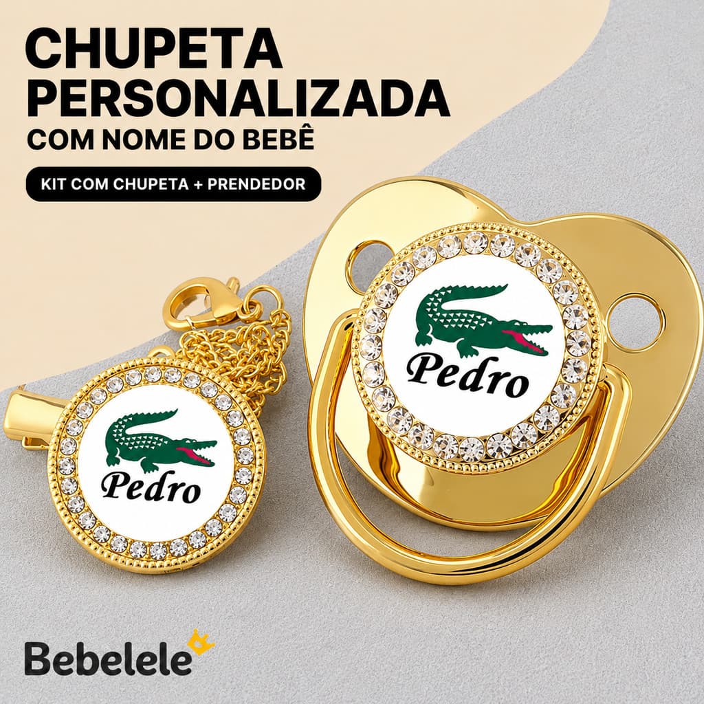 Chupeta de bebé com ponta redonda, personalizada com nome e foto, adequada para 0-18 meses