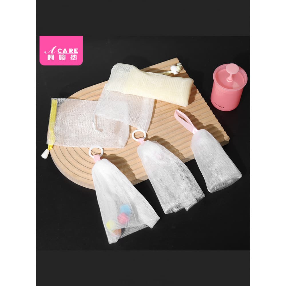 Rede de espuma A1P801-Fácil de começar a espuma net limpador Facial saco de sabão artesanal banho rosto dedicado fragrân