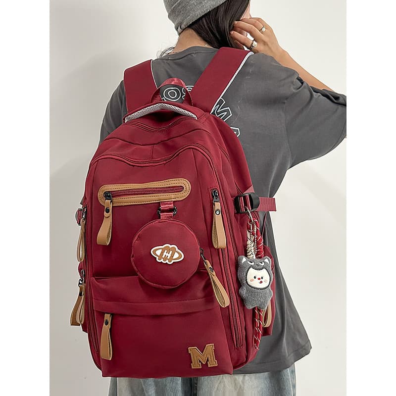 Mochila escolar meninos estudantes do ensino médio mochila de grande capacidade feminina 2025 novo estilo elegante All-M