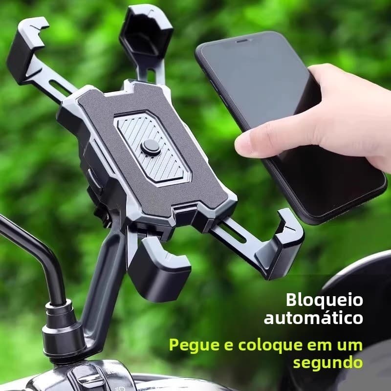 Suporte à prova de chuva para motocicletas e scooters elétricos, recomendado para celulares, suporte antichoque, suporte