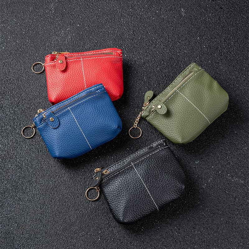 carteira carteira femenina carteira feminina Nova bolsa de moedas feminina Mini chaveiro curto pequena verde Ho