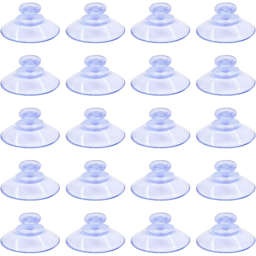 Zorfeter 40 Peças Mini Ventosas Transparentes de 0,78 Polegadas Sem Ganchos e Sem Furos, Ventosas de Plástico Transparen