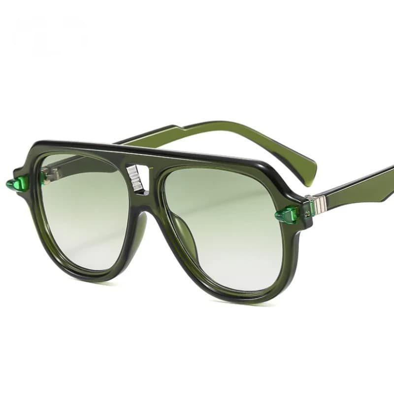 Óculos de Sol Quadrados Verdes da Moda para Mulheres e Homens, Óculos de Sol com Proteção UV400 ---- **-&*&*-