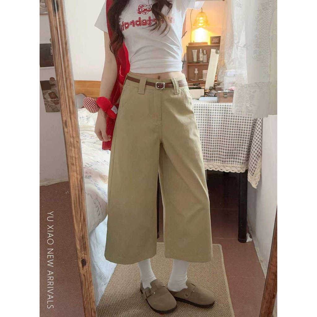 [Jing] Moda verão roupas femininas na moda coreano calças casuais Shorts femininos calças retas H#17