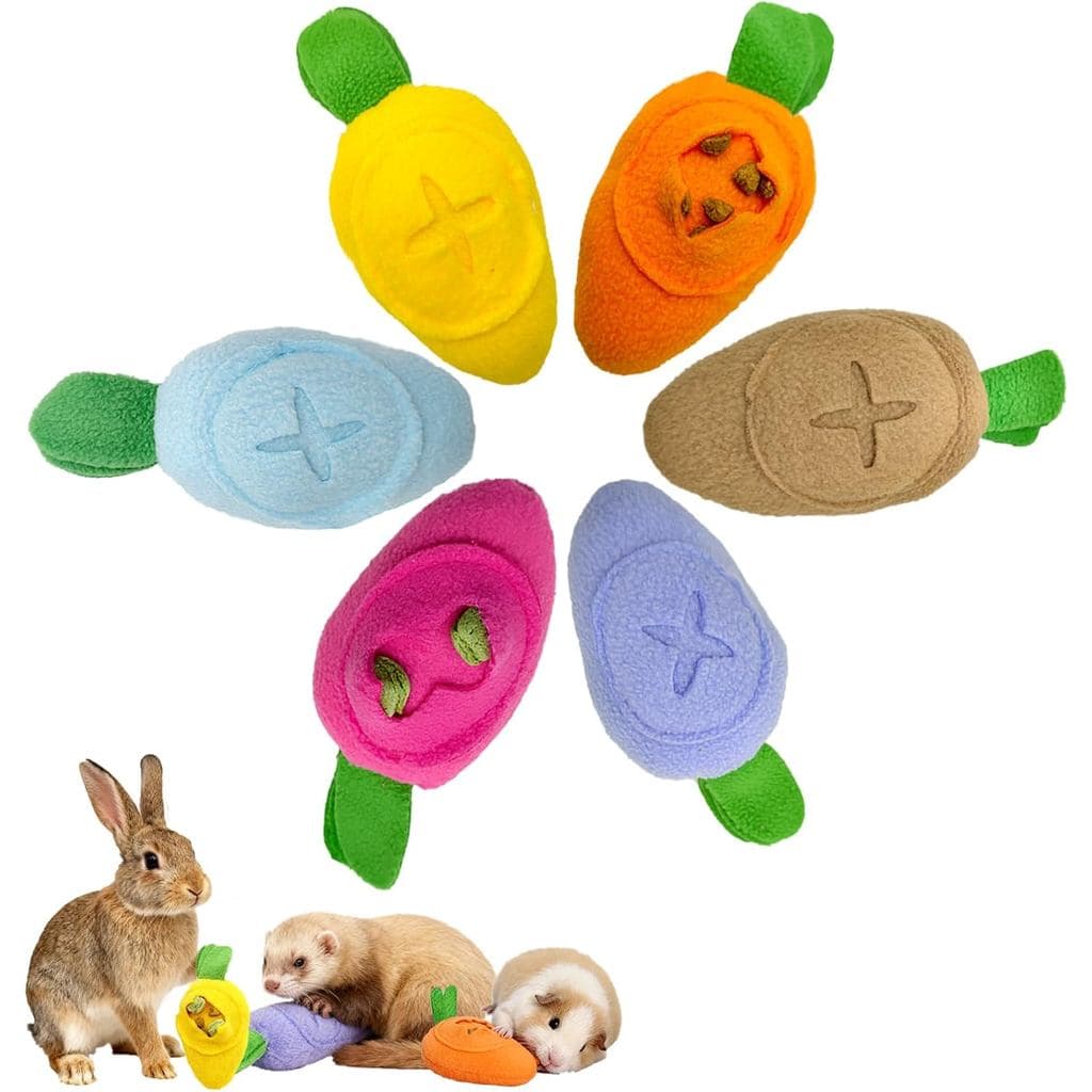 Hamiledyi Brinquedos de Forrageamento para Porquinhos-da-Índia, Brinquedo Interativo de Enriquecimento para Coelhos, par