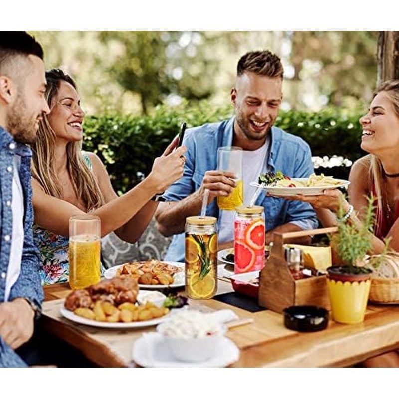 6 Onças Pcs Ice Bar Estético Grande Vidro Escova De Cerveja Copos Acessórios E Café Bonito Inclui-Óculos Com Copo SENTVE