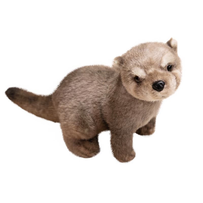 Simulação lontra boneca zoológico boneca de pelúcia crianças acompanhando boneca lembrança foto ornamentos
