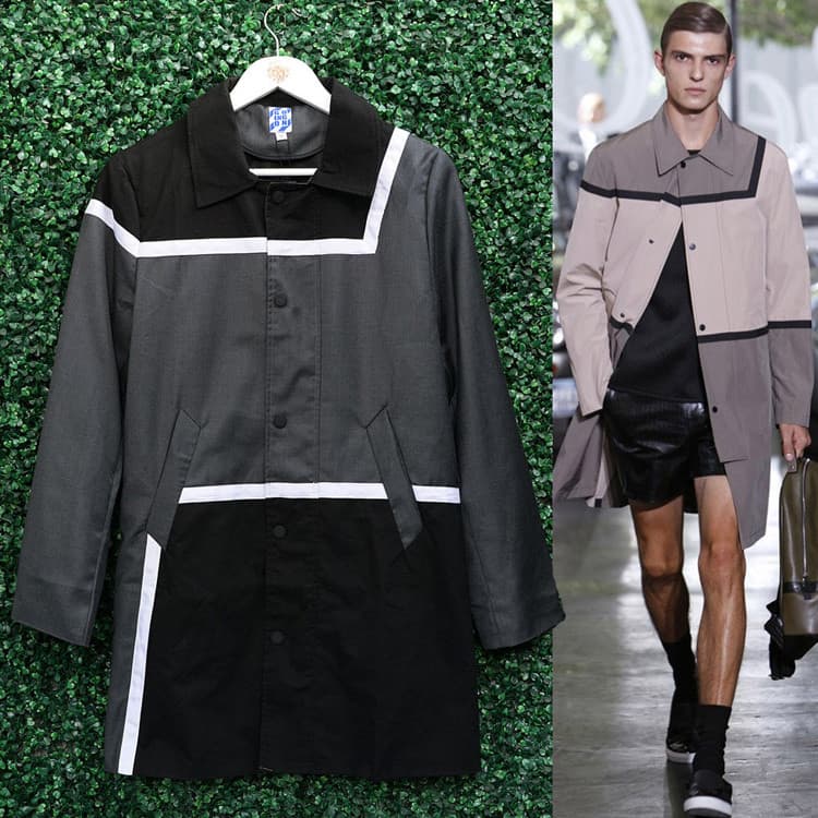 Moda primavera novo estilo europeu americano passarela estilo cor combinando roupas masculinas lapela de comprimento méd