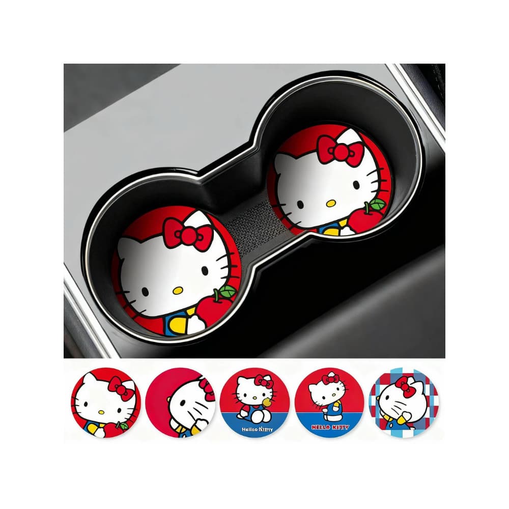 Porta-copos de água para carro KT, desenho animado, decoração Interior de produtos de carro, antiderrapante, isolamento
