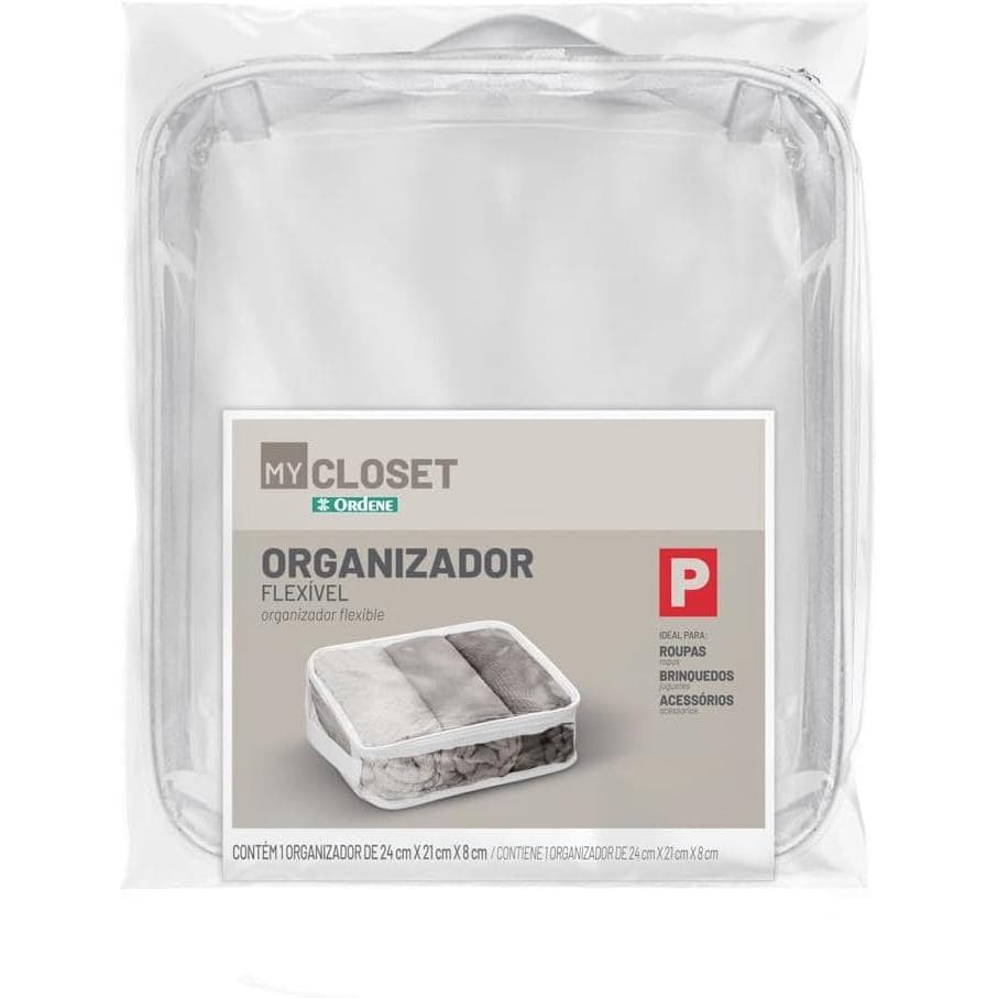 Organizador de guarda roupa transparente flexivel PVC Ordene pequeno