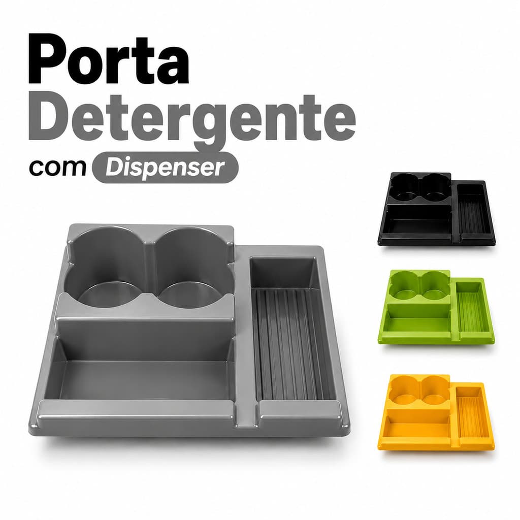 Porta Detergente com Dispenser Porta Esponja Bucha Organizador de Pia Cozinha Multiuso