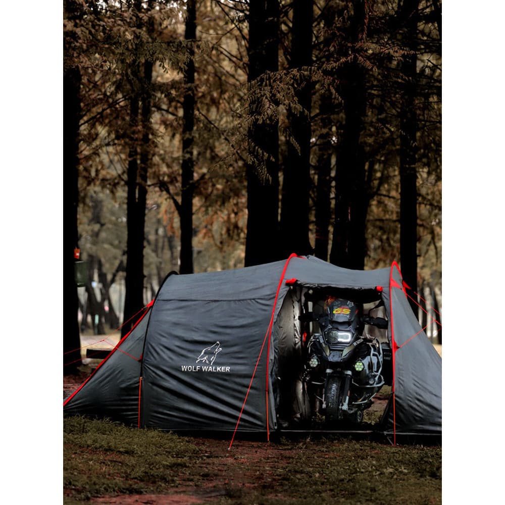 Motocicleta motocicleta único duplo pólo de alumínio tenda acampamento ao ar livre ciclismo auto-condução Tour à prova d