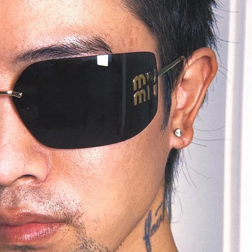 Y2K instantaneamente completo sem moldura corte borda de alta qualidade preto cinza protetor solar óculos de sol Retro m