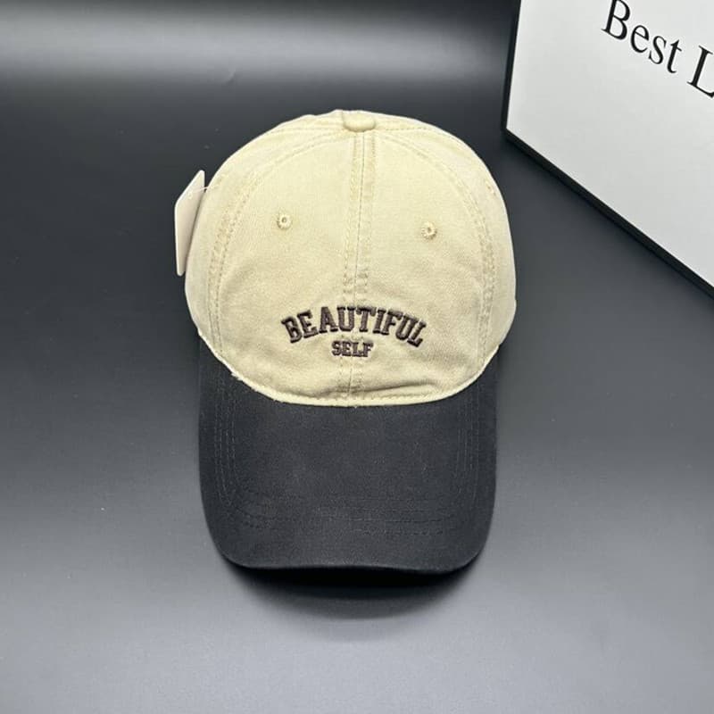 Retro costura boné de beisebol feminino Casual All-Match estudante chapéu de sol moda japonesa rosto-olhando chapéu de p