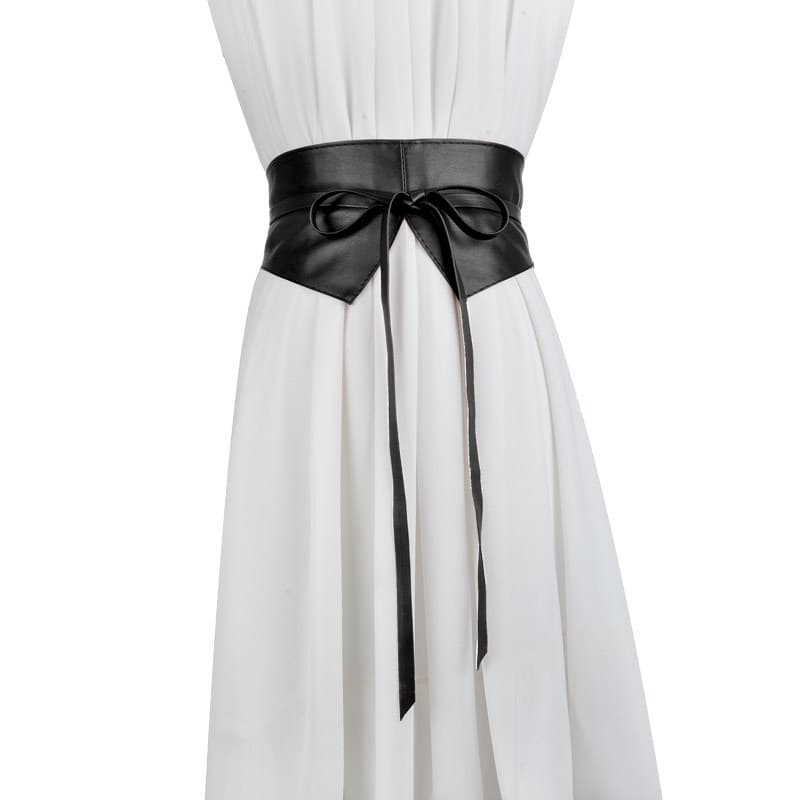 Cinto largo feminino cinto dois círculos atado amarrado cinto feminino vestido decorativo casaco de pele cinto feminino