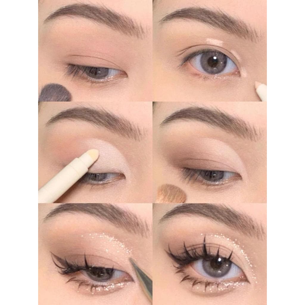 Corte é muito fácil de desenhar!Caneta corretivo de duas cabeças deitado bicho da seda cobrindo marcas de Acne manchas c