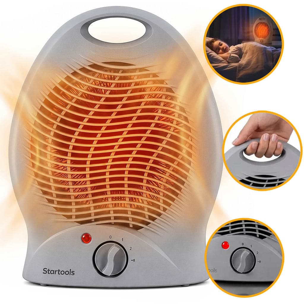 Aquecedor De Ar Elétrico Ambiente Silencioso Não Queima Oxigênio Termoventilador Portátil com Alça