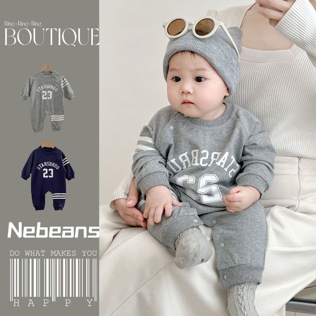 Roupas de bebê estilo ocidental uniforme de beisebol macacão bebê menino estilo esportivo manga comprida macacão primave