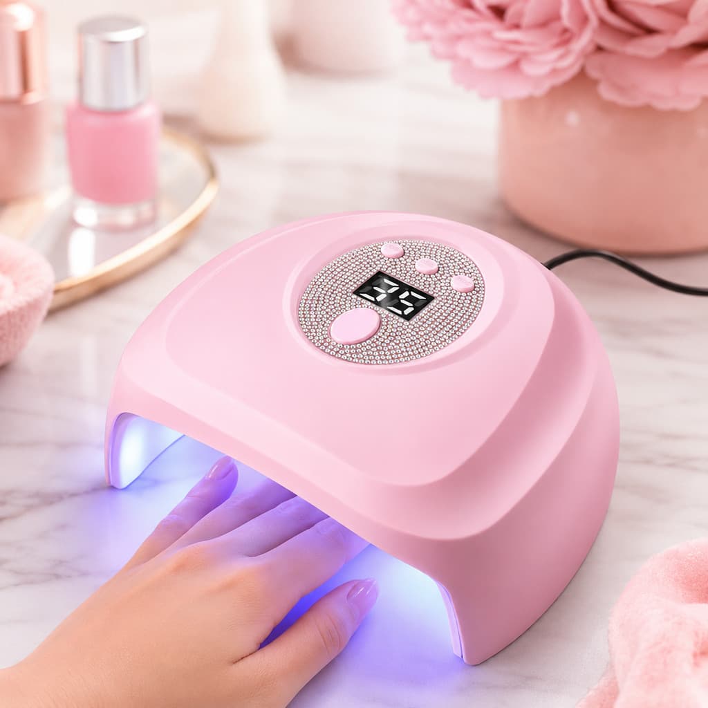 Cabine LED UV Para Unhas Gel 24 LEDs Sensor Automático Display LCD Secador Esmalte BL-411