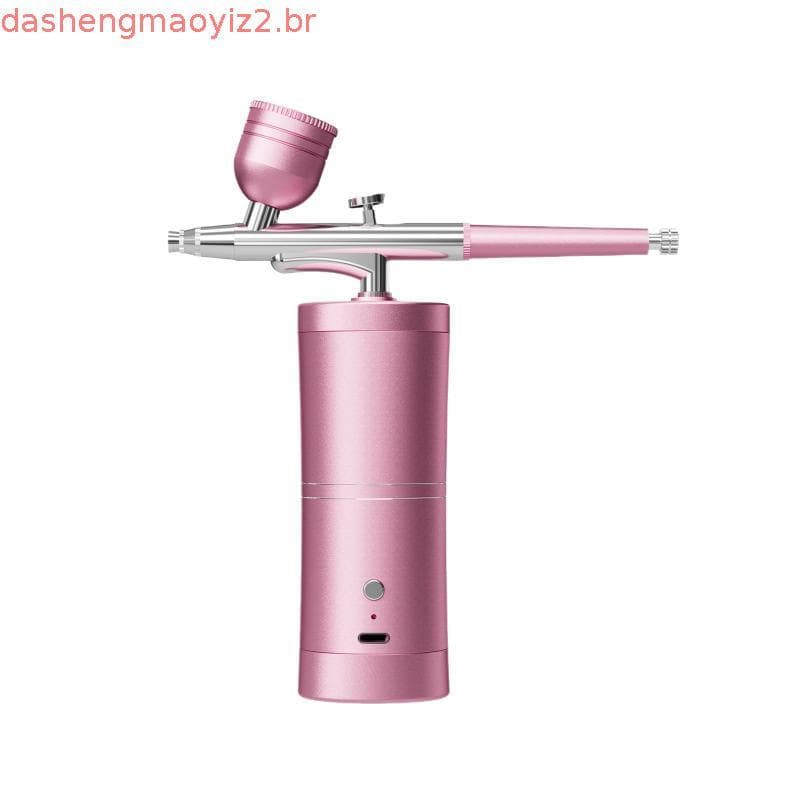 Kit De Aerógrafo Recarregável Portátil Com Mini Compressor , Design Sem Fio Para Cabelo , Unhas , Bolo , Maquiagem , Uso