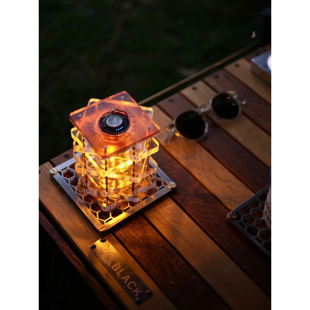 Ao ar livre empilhamento golzero abajur 38explorar acampamento abajur acessórios acrílico artesanal atmosfera Lampsuit