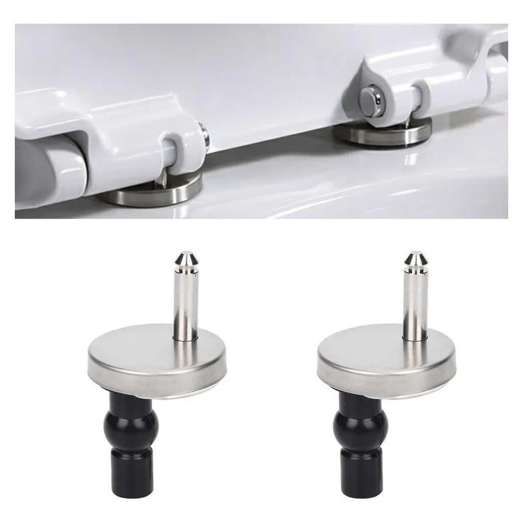 Conjunto de Substituição de Dobradiças para Assento Sanitário, Fixadores de Fácil Instalação que se Adaptam à Maioria da