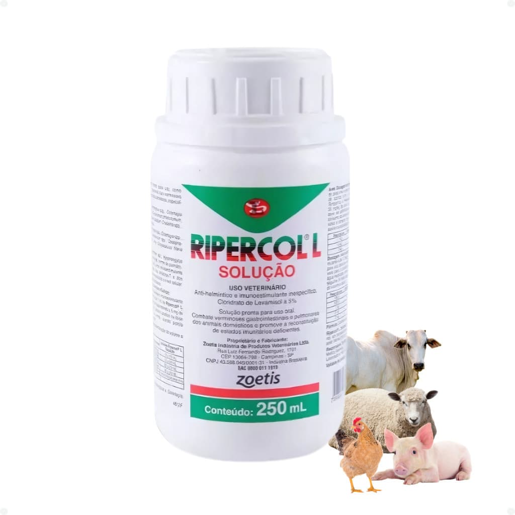RIPERCOL ORAL 250ML Vermífugo e Imunoestimulante Zoetis