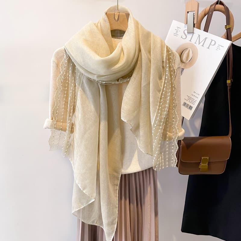 G gigante macio cor lisa algodão linho cachecol feminino outono inverno estilo fino estilo literário Retro quente cachec