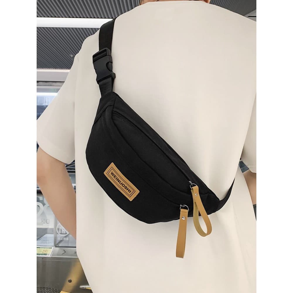 Street Wear saco de peito masculino Casual All-Match à prova dwaterproof água ombro pequena mochila esportes correndo sa