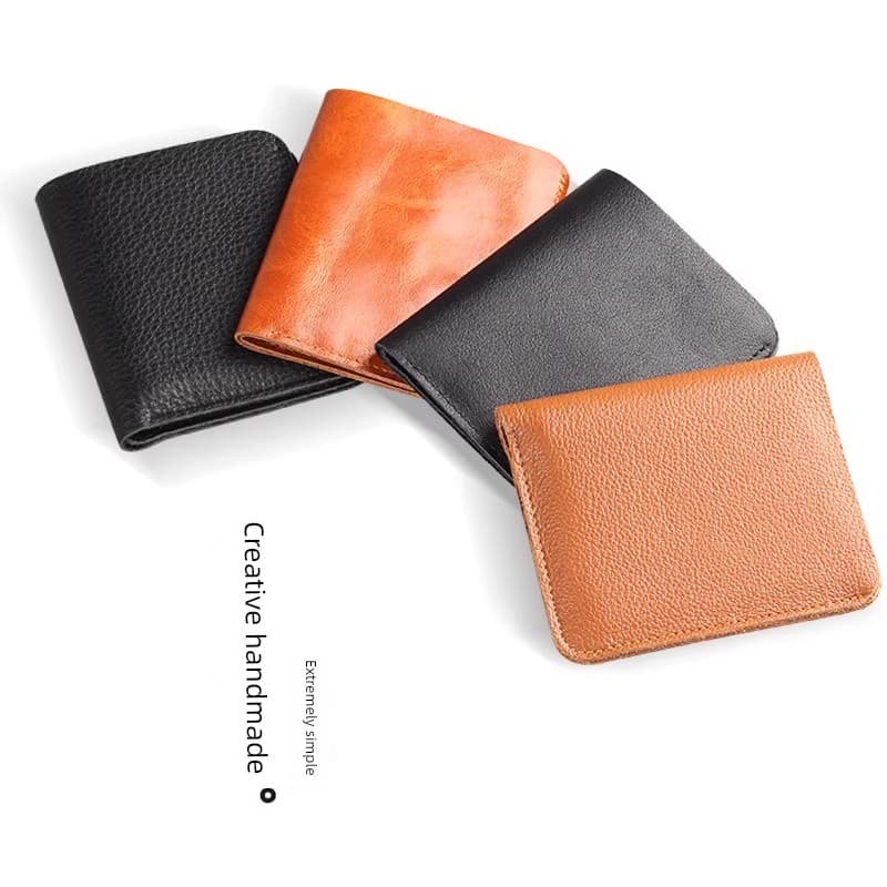 carteira masculina com ziper carteira masculina Ultra-fino Mini pequena carteira curta carteira de motorista textura de