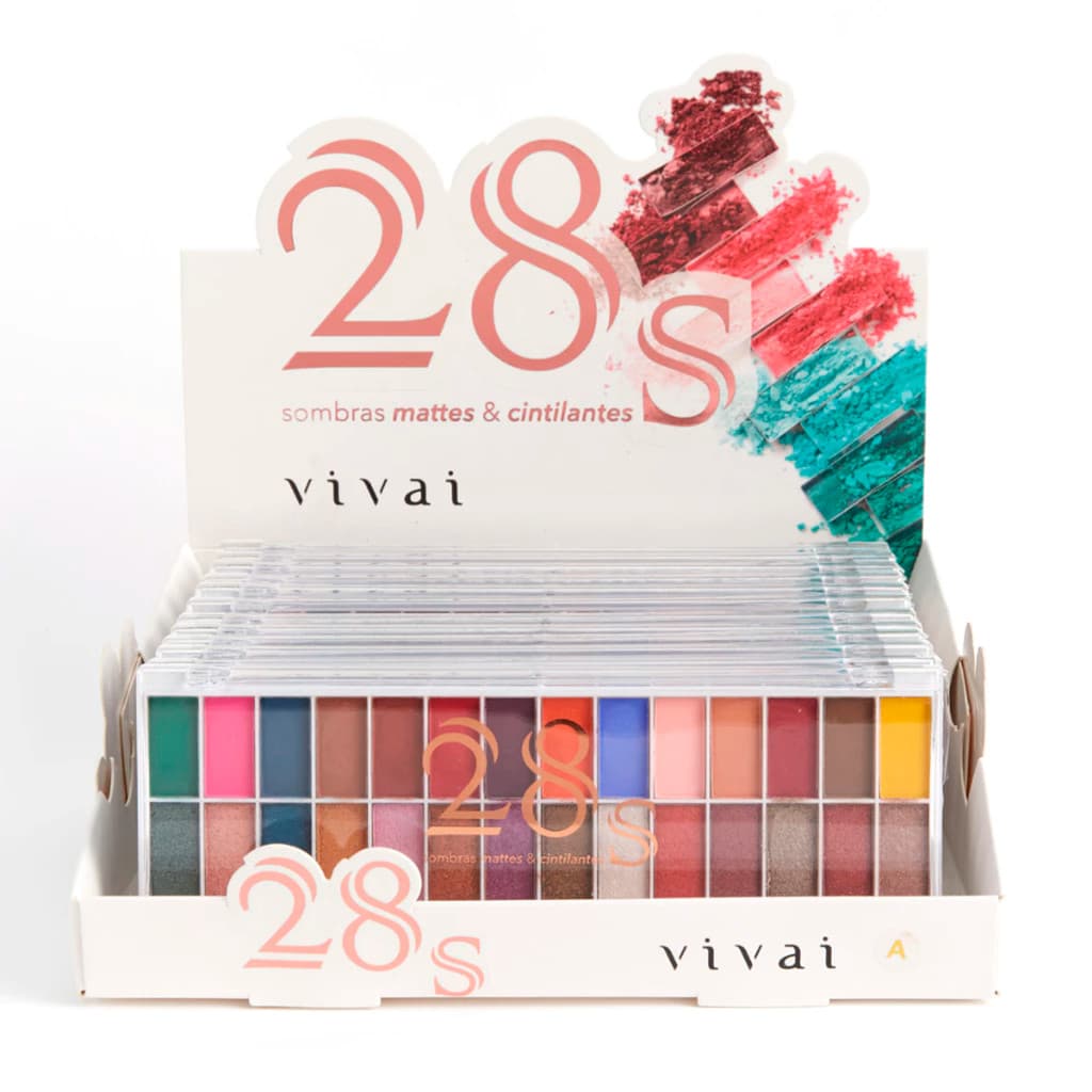 Paleta De Sombra 28 Cores – VIVAI Maquiagem CORES LINDAS ...