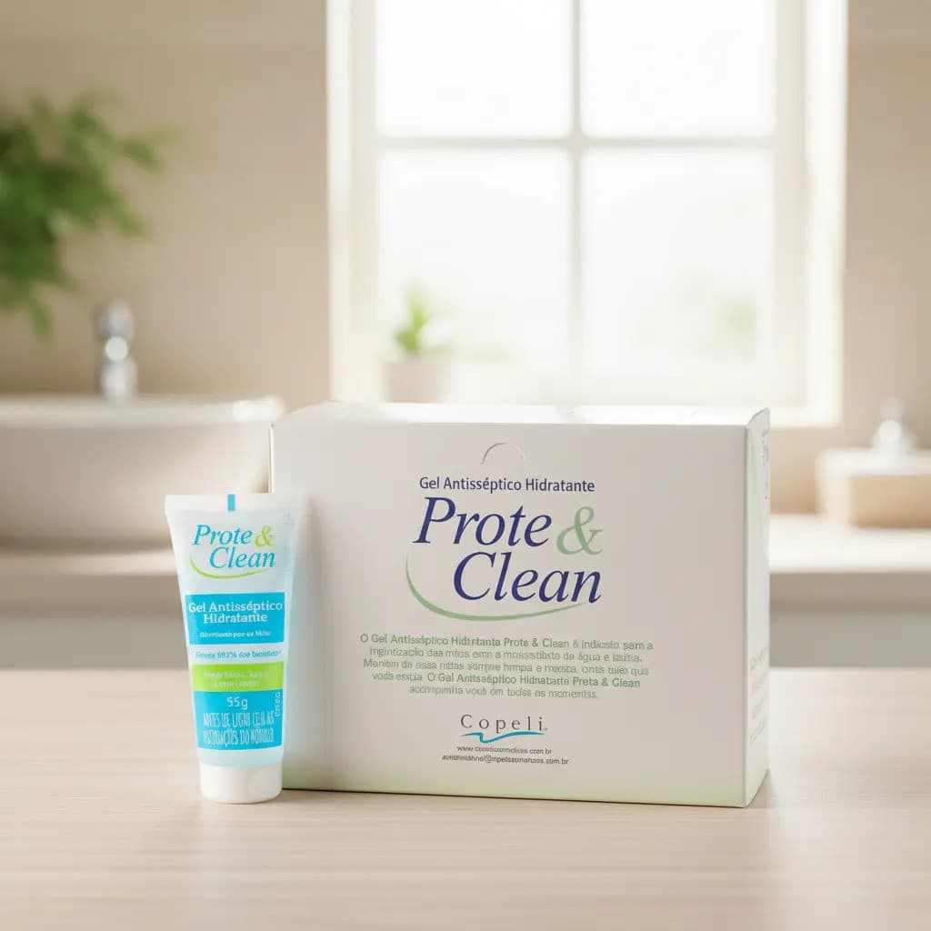 Kit 3 Gel Antisséptico Hidratante Prote & Clean 55g Limão