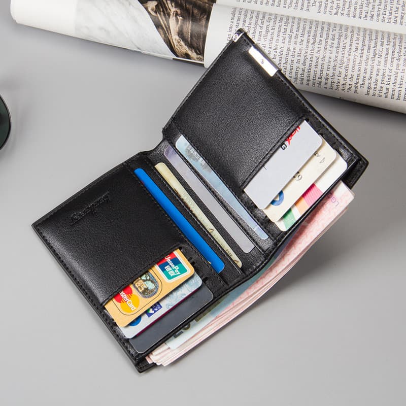 Nova carteira masculina curta Horizontal carteira estudante juventude negócios carteira Vertical saco de cartão de carte