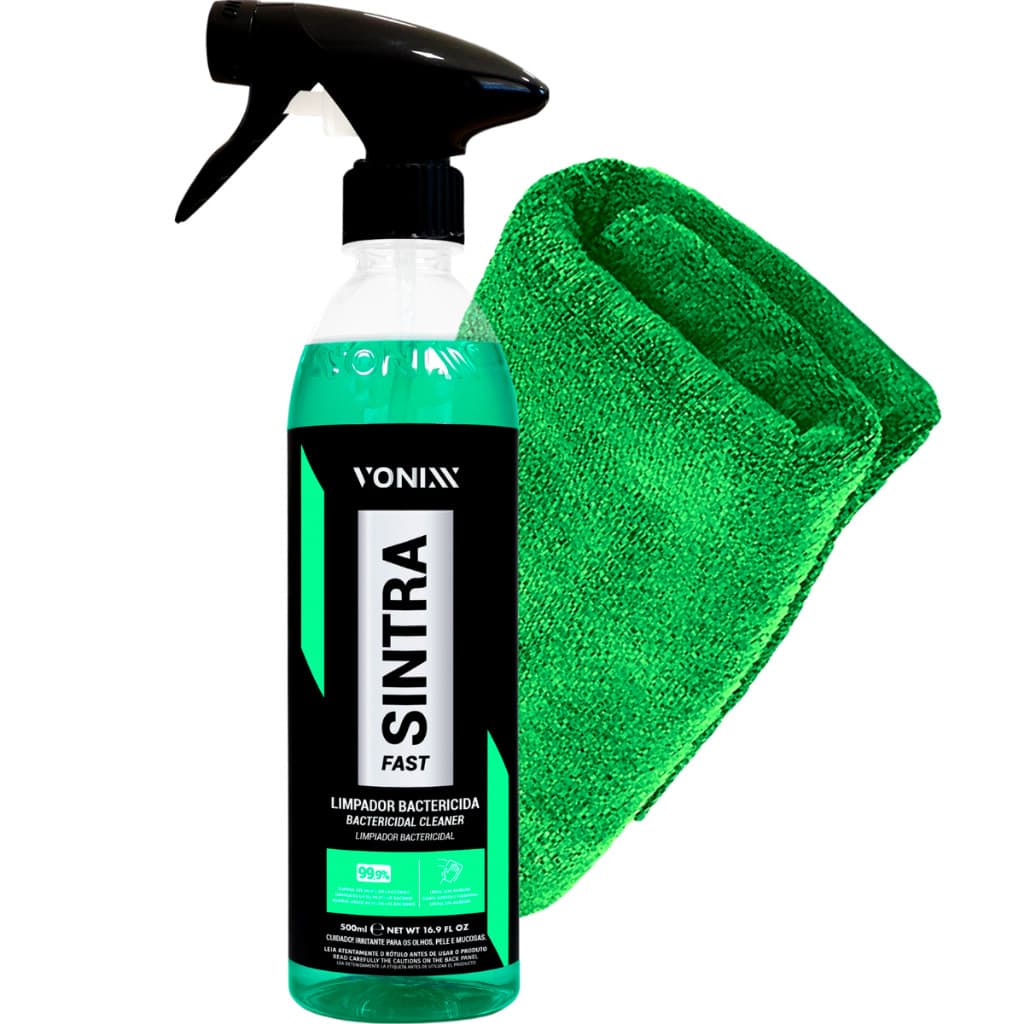 Sintra Fast Limpador Bactericida para Partes Internas APC Multiação + Pano 40x40cm