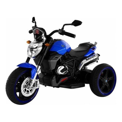 Mini Moto Elétrica Infantil 6v Azul Triciclo 3 Rodas Azul