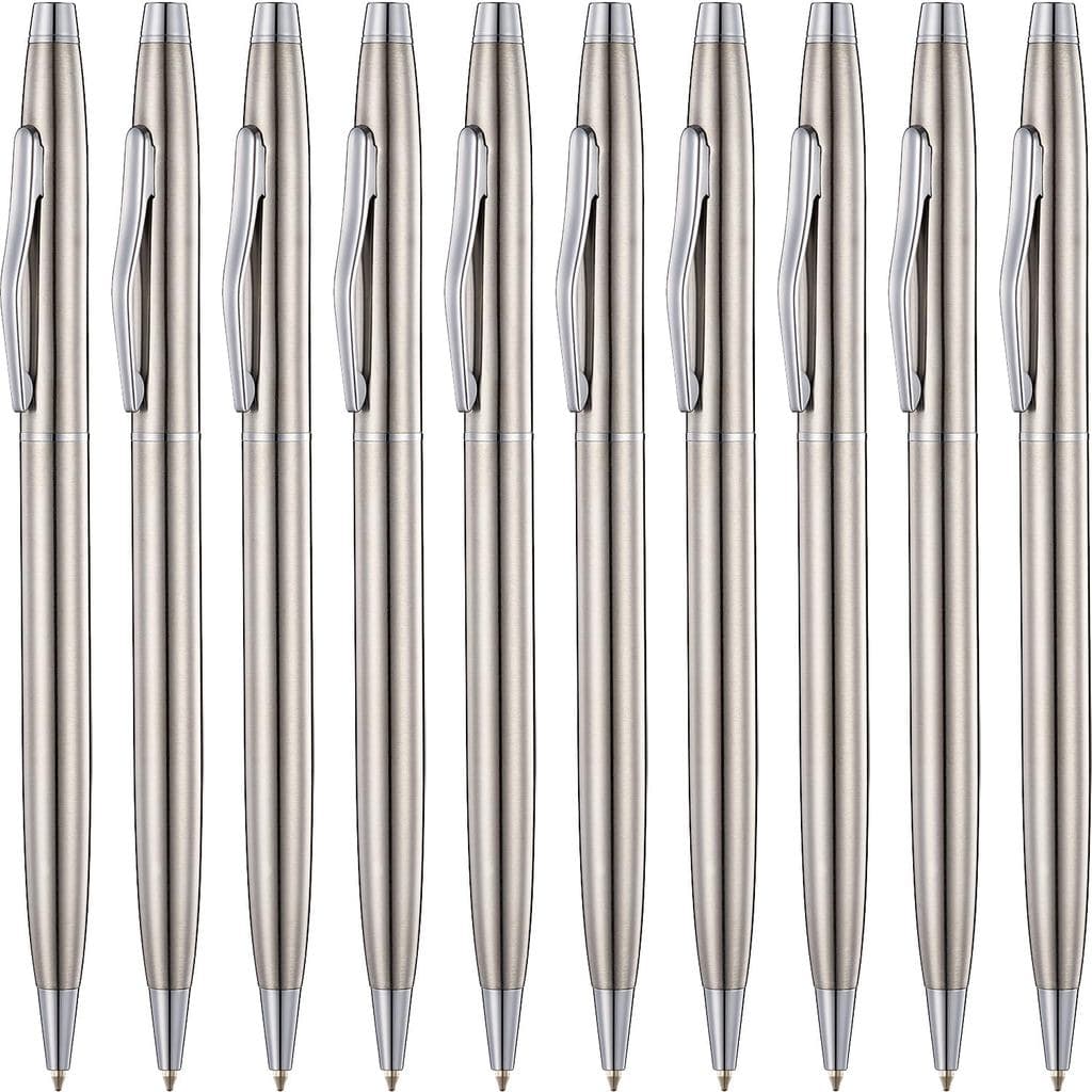 ChaoQ 10 pcs Ballpoint pens Medium Point 1.0 mm Black Ink Ballpoint Pens Smooth Writing Pens School Office Supplies Gift