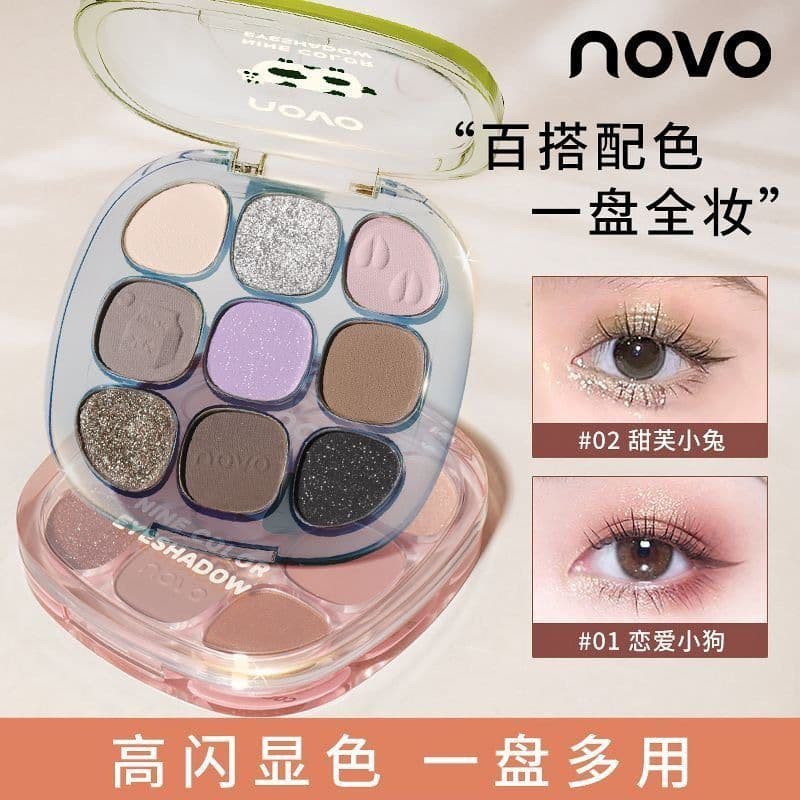 Abrangente Matte Earth Color Alto Brilho Nove Cores Sombra Bêbada Contorno Integrado Paleta de Maquiagem Perolado Olhos