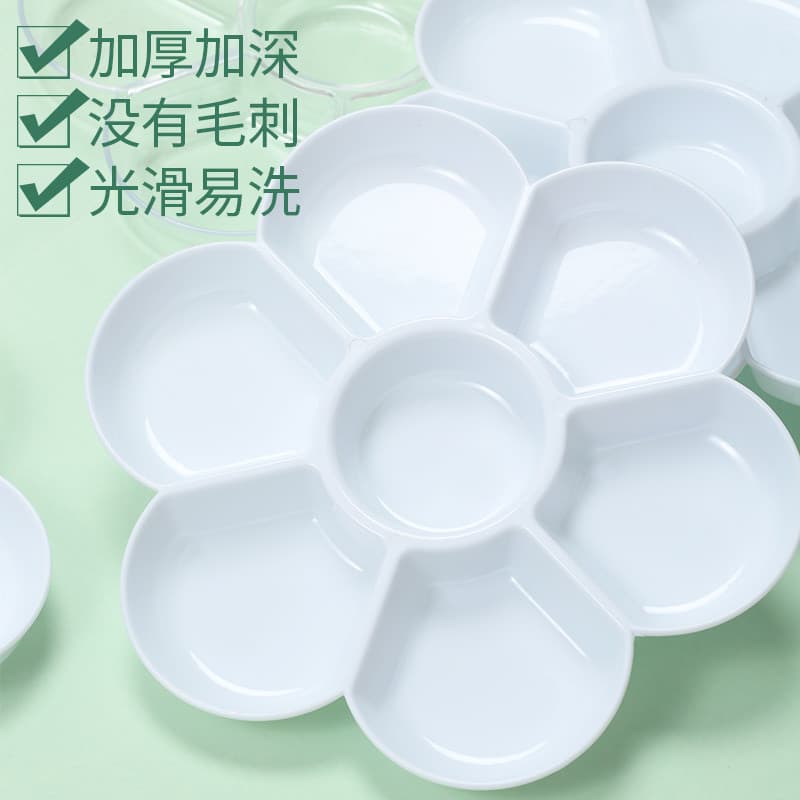 Paleta de flor de ameixa para estudantes de arte dedicada pintura chinesa paleta de pintura acrílica boca profunda pintu
